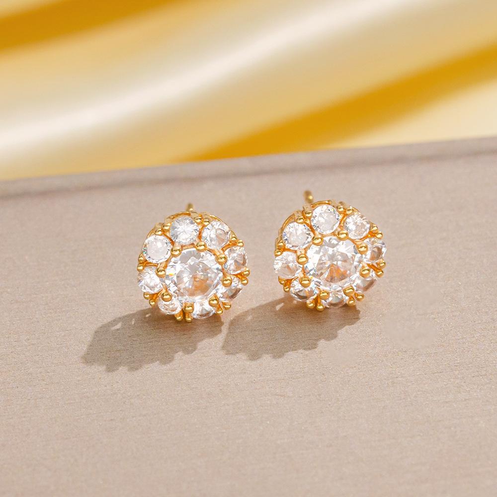 2025 Hot Sale Lucky Stainless Steel Titanium Jewelry Set with Zircon Necklace Earrings Ring for Women for Gift
