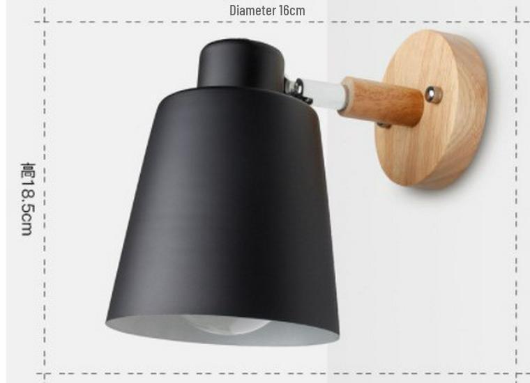 Nordic Creative Solid Wood Wall Lamp for Bedrooms, Hallways, and Children's Rooms