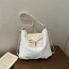 Korean Aesthetic Polka Dot  Tote Bag Casual Waterproof Fabric Handbag for Ladies Daily Shopping