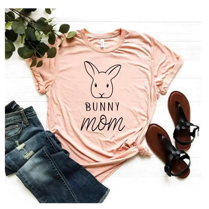 Bunny Mom T Shirt Rabbit Mama Mother Lover For