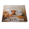 Highland Cow Calendar 2026 Scottish Cow Wall Calendar Hanging Monthly Planner Animal