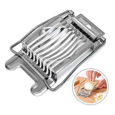 13.5x 9x2.5cm Yumurta Dilimleme Kesici Premium Zamandan Tasarruf Edin Gümüş