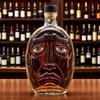 Pumpkin Wine Bottle with Human Face Creepy Cute Spooky Wine Bottle Unique Evil Smirks Fun Face Bottle for Halloween