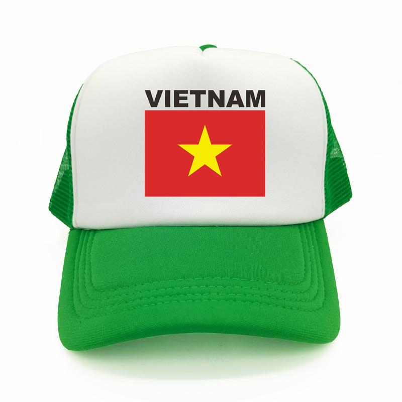 Vietnam Trucker Cap Summer Unisex Cool Country Flag Hat Baseball Caps Unisex Outdoor Mesh Net Caps