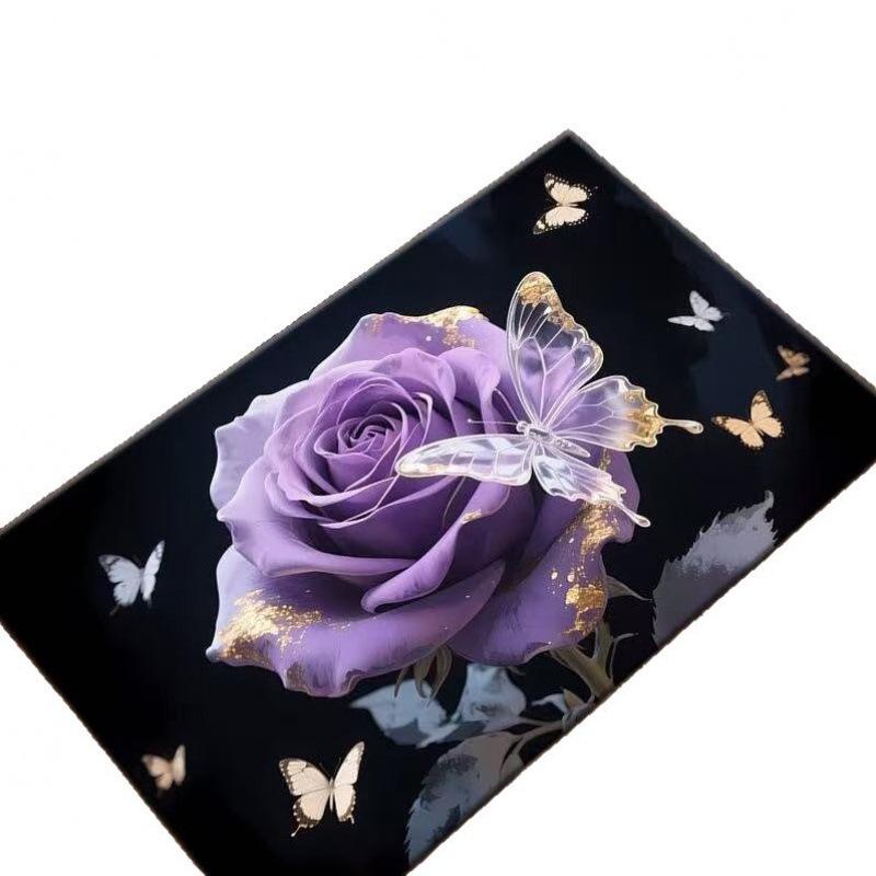 3D Rose Flower Quick-Dry Anti-Slip Bathroom Mat