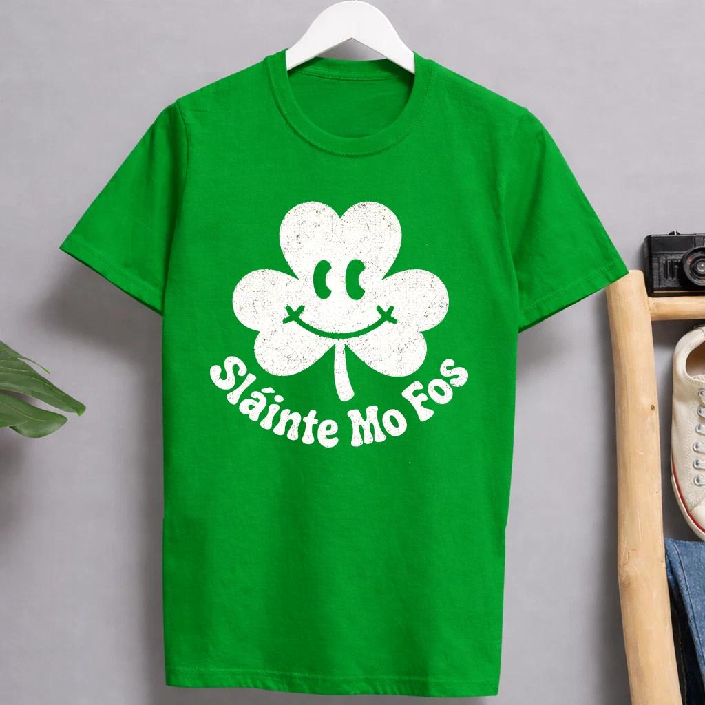 Shamrock Slainte Mofos Irish Saint Patricks Day Unisex Green T-Shirt L