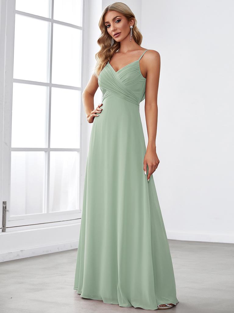 Ever-Pretty Women's Pleated Sweetheart Draped Back Floor-Length Bridesmaid Dress