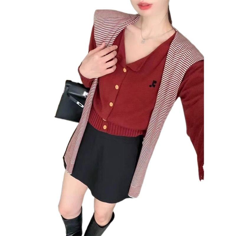 

Korean Style White Knit Cardigan Women s Two-Piece Shawl - 2025 Early Autumn