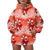 Women's 3D Digital Printed Hooded Sweater Christmas Elk Casual Fashion Hoodie
