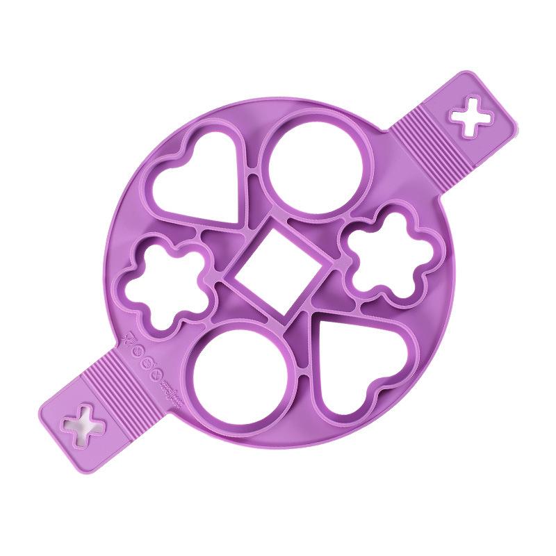 

Силиконовая блинница нескольких форм, 7 отверстий, антипригарная форма для выпечки, кольца, формы для жареных яиц для семейного приготовления пищи, кухонные принадлежности, гаджеты