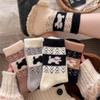 Lock Temperature Retro Puppy Australian Fleece Socks Girls Thickened Mid-Tube Socks Cute Cartoon Versatile Stack Socks