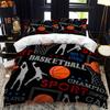 Kids Basketball Duvet Cover Set 3D King Queen Size Cool Sport Theme for Kids Children Teens Ball Gaming Polyester Bedding Set