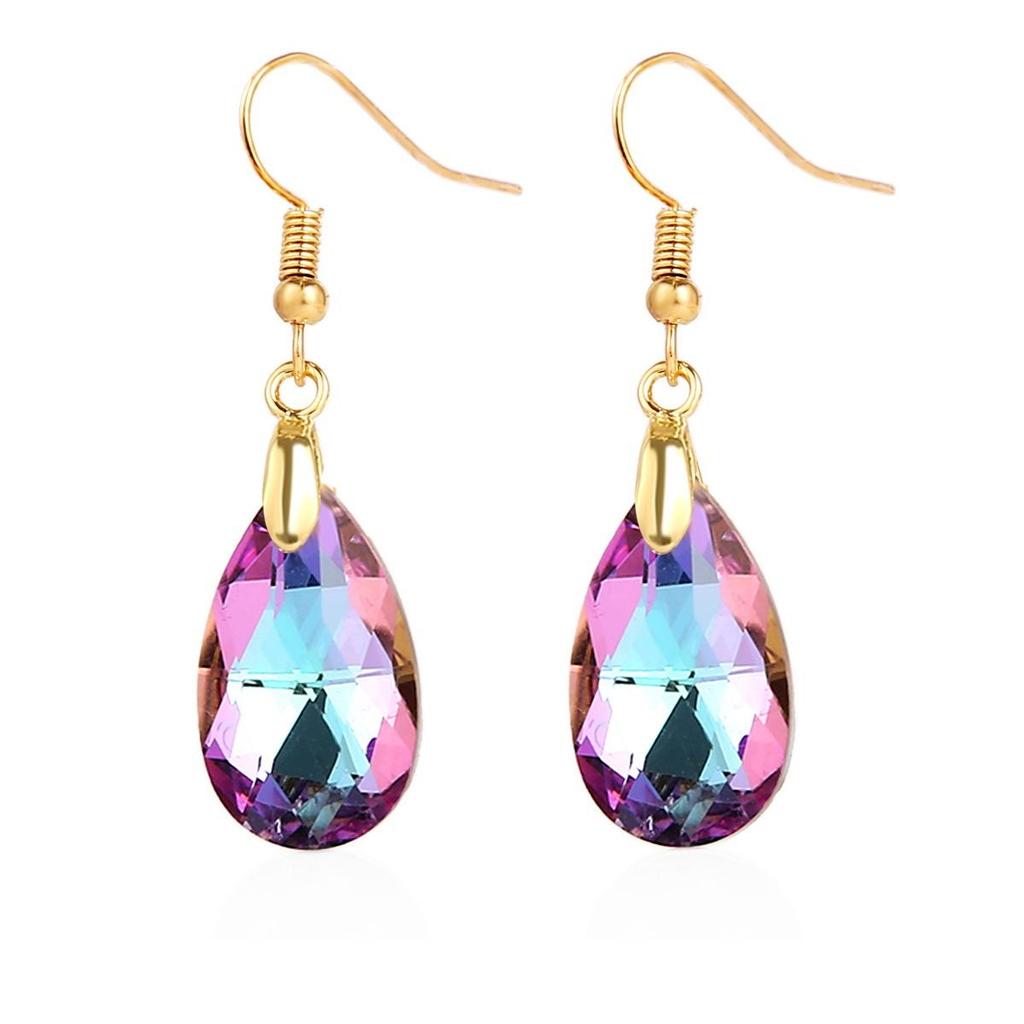 Exaggerated Grape Bunch Crystal Earrings INS Light Luxury Temperament Zirconia Inlaid High-grade Everyday Dainty Ear Jewelry