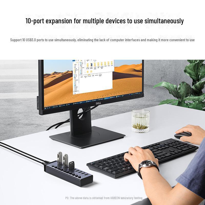 Greenlink USB 3.0 7/10-Port High-Speed Hub for Laptops