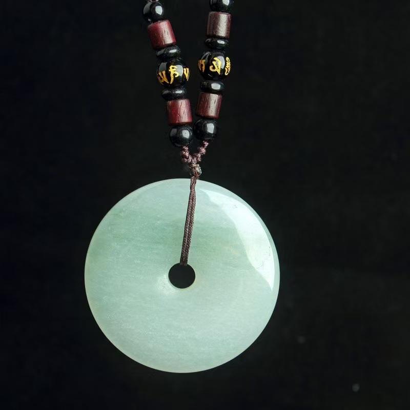 Pendant Wu Shi Brand Double-sided Hollow Ruyi Ping an Buckle Necklace