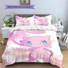 Biancheria da letto con motivo Pokémon Mew Decorazione per la casa Regalo di compleanno (1 * copripiumino + 2 * federa, senza nucleo)