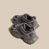 Dad shoes women's new spring and summer thin breathable mesh thick sole heightening shoes explosive sports fried street gray