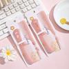 Jelly Color Cartoon Print Children's Fine-Tooth Comb Set - Portable Hair Styling with Pointed Tail Comb
