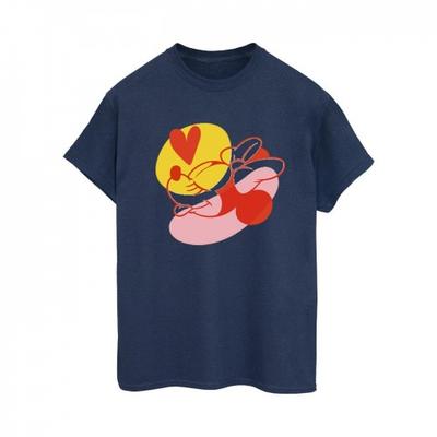 Damskjorta Minnie Mus Tunga Hjärta Bomull Boyfriend T-shirt