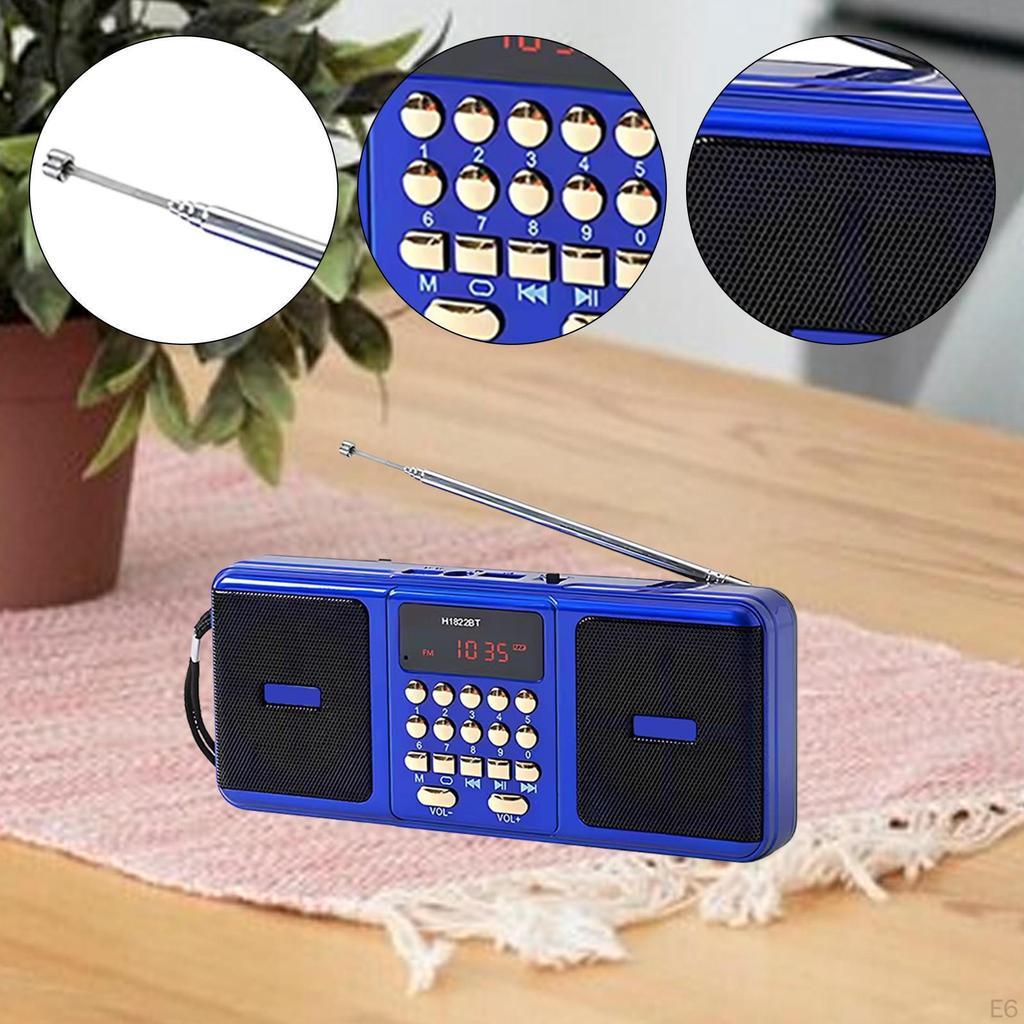 Compact, , Rechargeable, Lightweight Portable Radio with Speaker, Ideal for Running, Outdoor Gyms