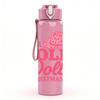 1PC Have A Holly Dolly Christmas Hat 750ml Color Plastic Sports Water Bottle Leakproof Flip Straw Lid Suitable for Sports Office Home Use