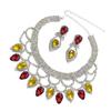 Handmade Crystal Jewelry Set Including Necklace and Earrings Set Perfect for Adding a Touch of Charm To Any Outfit