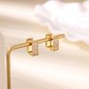 Fashion Exquisite Diamond-set Ear Buckle Earrings Women's Temperament Versatile Snake Earrings New