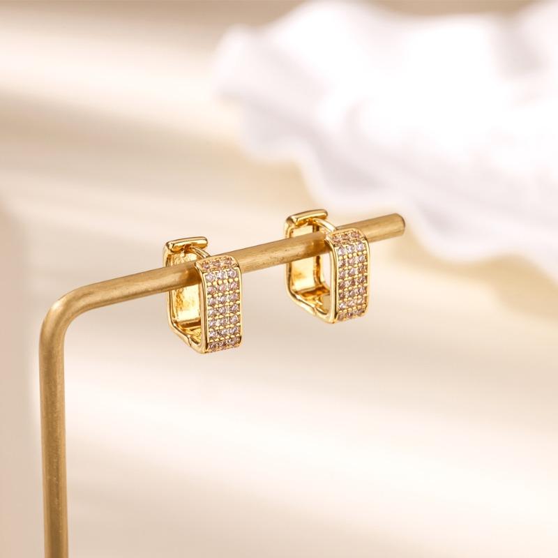 Fashion Exquisite Diamond-set Ear Buckle Earrings Women's Temperament Versatile Snake Earrings New