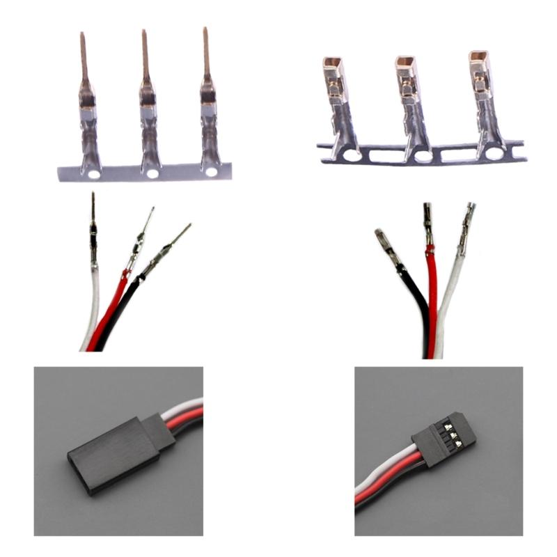 For Futaba Servo Receiver Connectors Plugs with Lock and Male Female Terminals Crimps Pin Kit for Quadcopter Battery