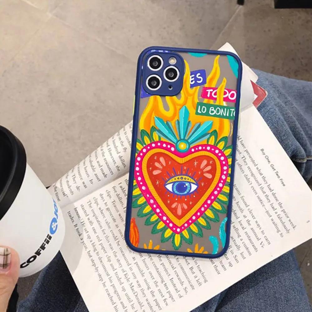Funny Turkish Lucky Blue Evil Eye Phone Case for IPhone X XR XS 7 8 Plus 11 12 13 14 15 Pro MAX Mini Shockproof Matte Hard Cover