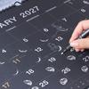 Shin-Nihon Calendar 2027 Wall Calendar - Sora (Space) Design Black Edition, Aesthetic Gold and Silver Moon Prints, Large A3 Hanging Planner