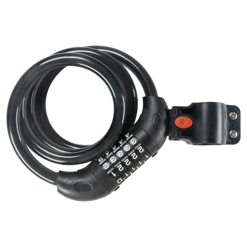 STEELMIGHT Wire Coil PIN Bicycle Dimple 12mm Diameter 5-Digit Lock, Wire, Code, Lock, Dial, Key,