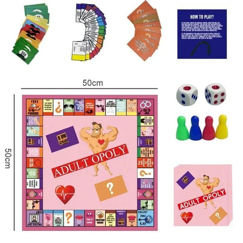 Adultopoly Board Game Couple Date Night Fun Interactive Valentines Gifts for Husband Wife Relationship Card Game Toy