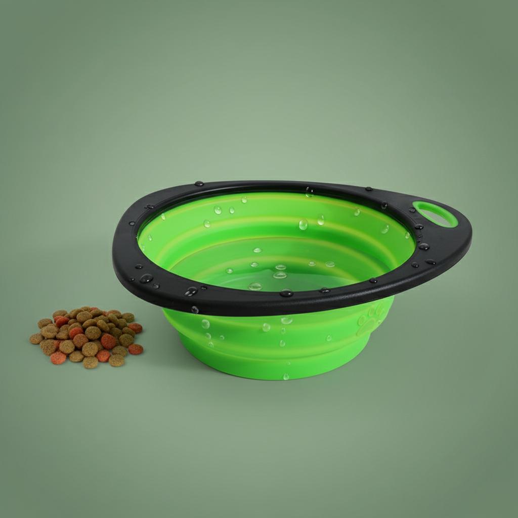 Food Grade Collapsible Pet Bowl Foldable Portable Water and Food Dish with Anti Slip Base for Travel Camping Dogs Cats
