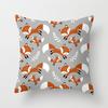Cartoon Fox Animal Car Pillowcase Polyester Cushion Covers for Living Room Throw Pillow Case 45*45 Sofa Decoration