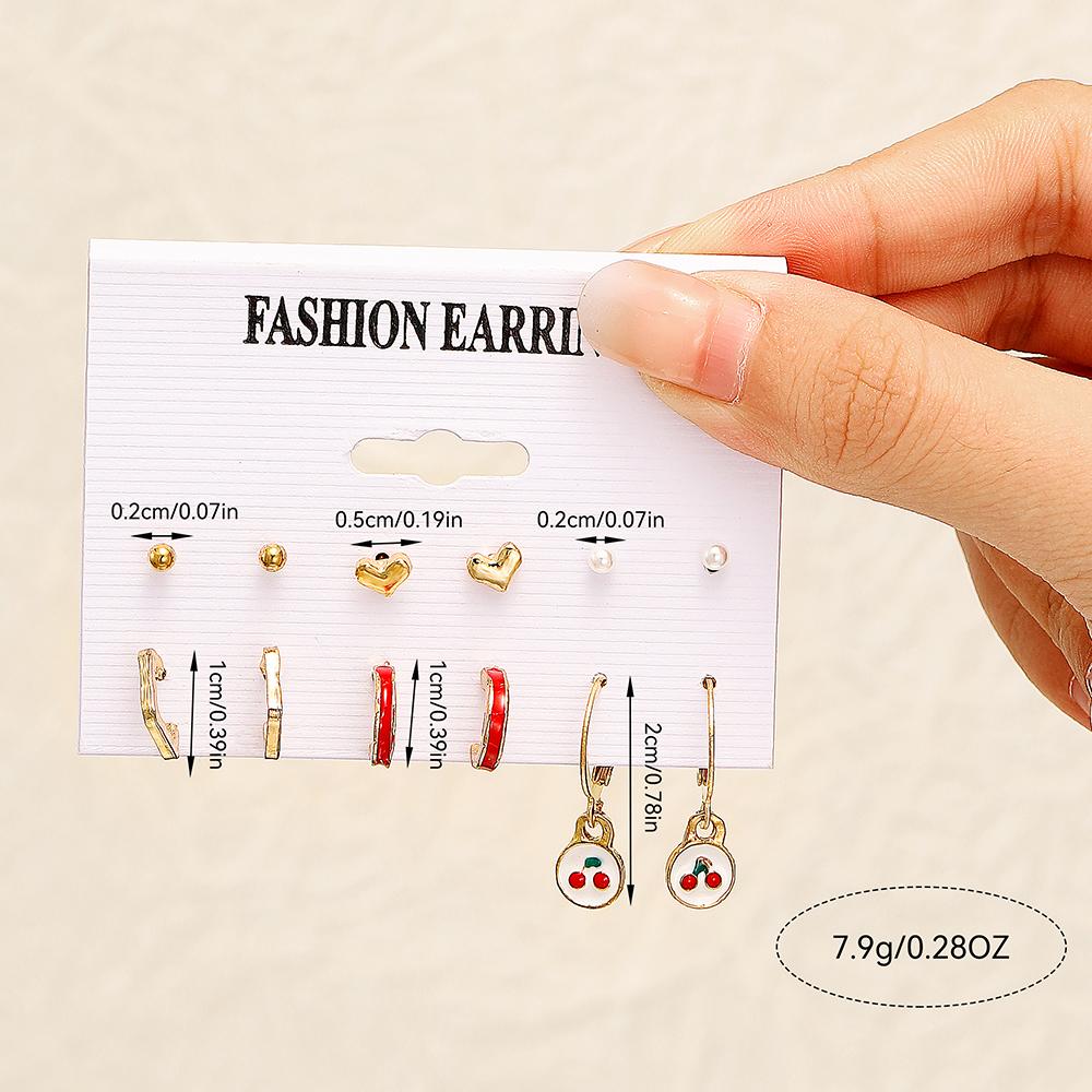 12pcs Simple Set Multiple Styles Earrings, Women's Fall And Winter Daily Match, Attend A Party Vacation Dating Gift, Perfect Gif