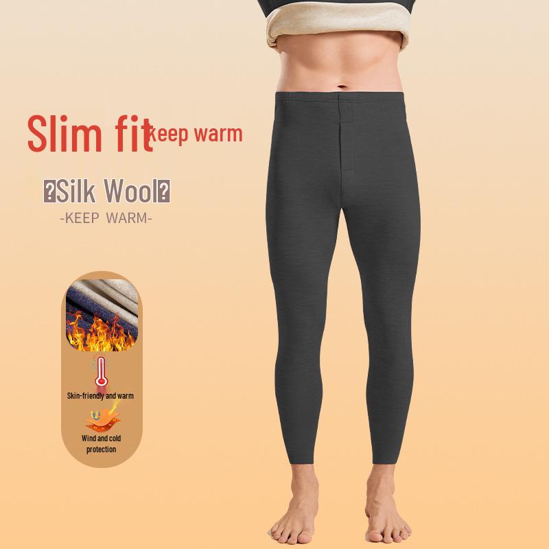 Herren Samt Herbst Warme Fleecegefütterte Thermohose für Winter