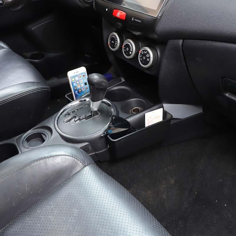 Suetlcoity For Mitsubishi Asx 2011-2018 Car Gear Shift Side Storage Box Stowing Tidying Organizer Container Case Car Accessories