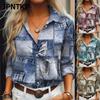 JPNTKY Women's Fashion Casual Long Sleeve POLO Neck Blouses & Shirts