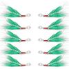 10Pcs Detachable Fishing Spoon Bait Lure Feather Fishing Equipment Feather Lure Pendant Saltwater Fishing Accessories