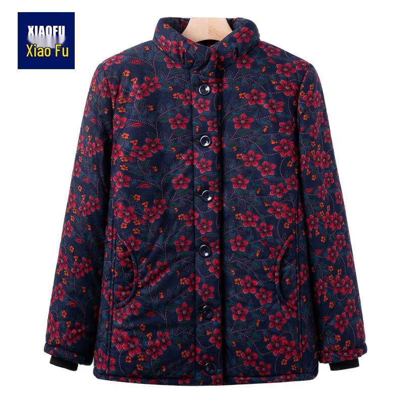 

Elderly Women s Jacquard Padded Tang Suit Jacket 4XL