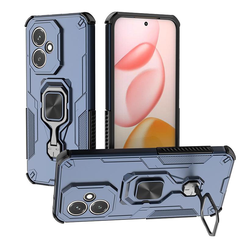 KEYSION Shockproof Armor Case for HONOR 400 Pro 5G Silicone+PC Upright Metal Live Ring Stand Phone Cover for Huawei Honor 400 5G