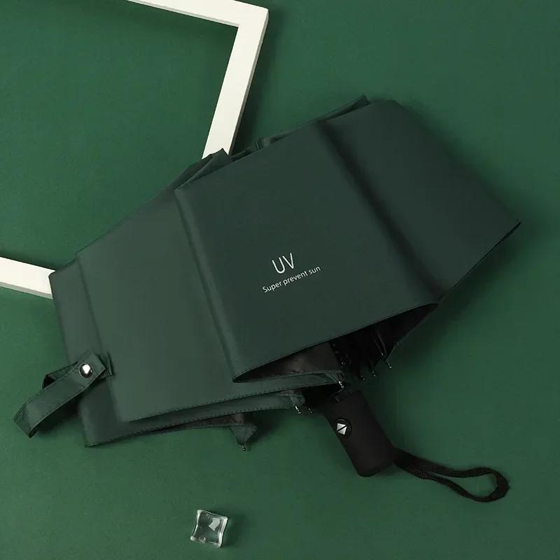 

Автоматический зонт Устойчивый к УФ-лучам и ветроустойчивый зонт Солнечный зонт Парагуас Зонт Прочный и стабильный Женский большой зонт от солнца IRON&8K темно-зеленого
