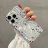 Flower Printed Simple Transparent Phone Case For iPhone 17 16 15 14 13 12 11 Mini Pro Max X XR 8 7 Plus SE 2 Soft Back Cover