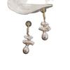 Natural freshwater baroque freshwater pearl earrings high-end sense niche light luxury S925 silver needle stud earrings unique