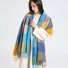Luxury Plaid Scarf Winter Warm Cashmere Women Long Pashmina Foulard Female Scarves Lady Tassel Shawl Wraps  Design New