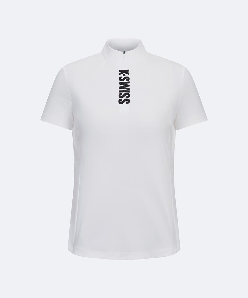 K-SWISS Women'S Diamond Jacquard Short Sleeve T-Shirt_1Kstsmu509Wh