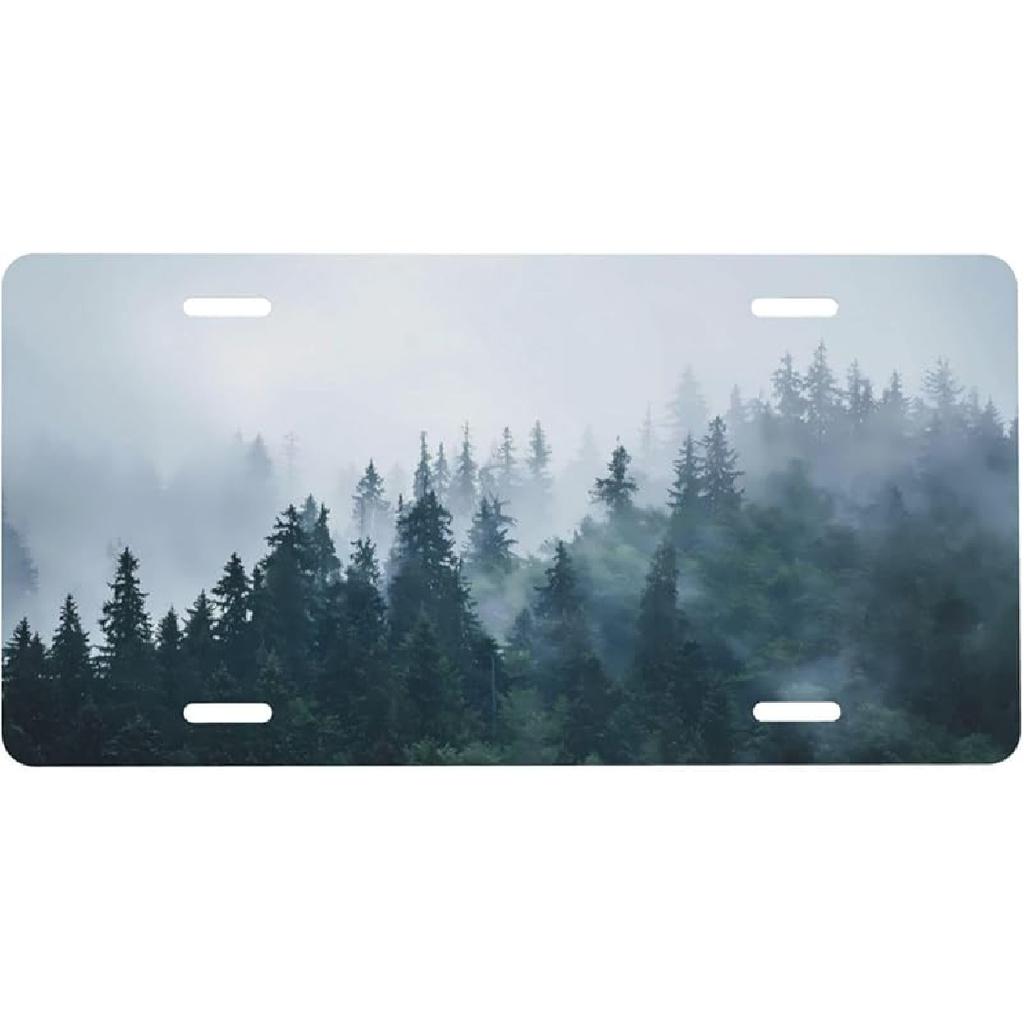 White Dog Paw Print Pet Paw Aluminum License Plate 6 X 12 Inch Metal Car Front License Plate Cover Car Decor Accessory Novelty Vanity Decoration Tag