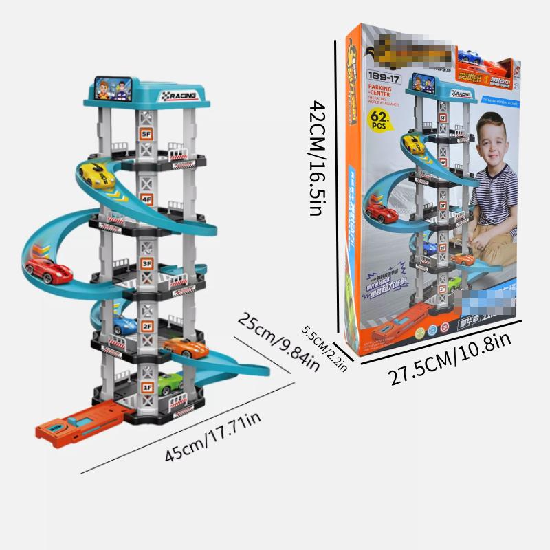 

Многоуровневый гоночный трек, парковочный гараж, игровой набор, красочная машина с инерционным движением, подарок