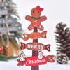 Wood Christmas Trees Gingerbread Man On Topper Desk Christmas Tree Decorative Christmas Tiered Tray Decor Sign Holiday Ornament